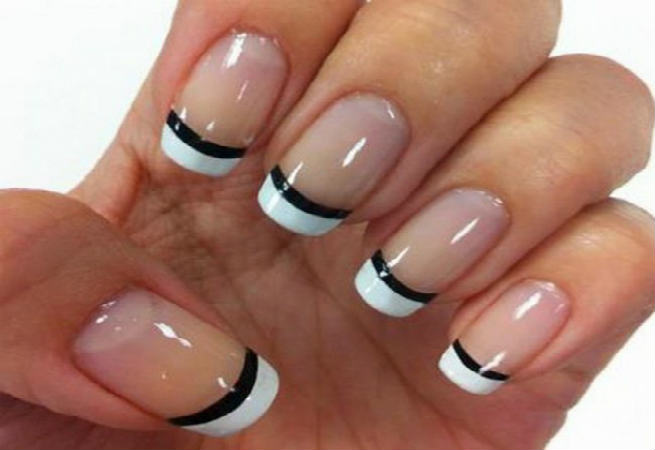 different color french tip nails 3 min 1