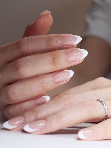 different color french tip nails Classic French Manicure min
